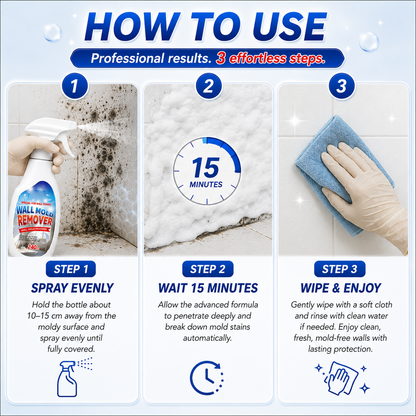 🔥 SAVE 60% OFF ✨ Wall Mold Remover Spray - Say Goodbye To Mold Effortlessly In Seconds 🔥