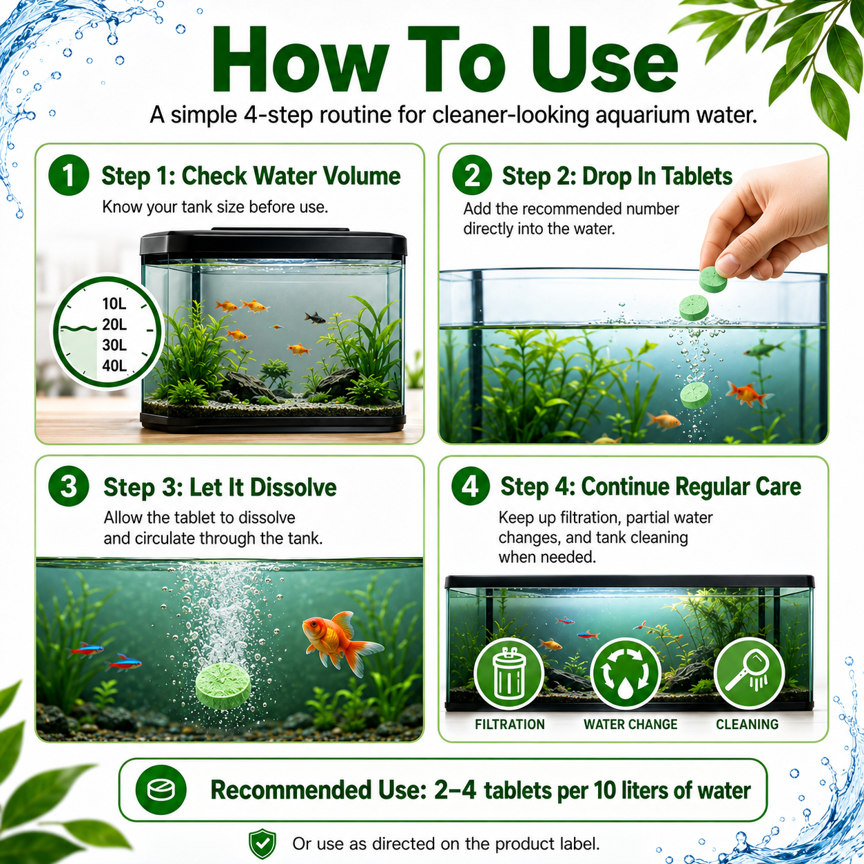 ⚡LAST DAY 60% OFF 🔥 Powerful Aquarium Water Purification Tablets