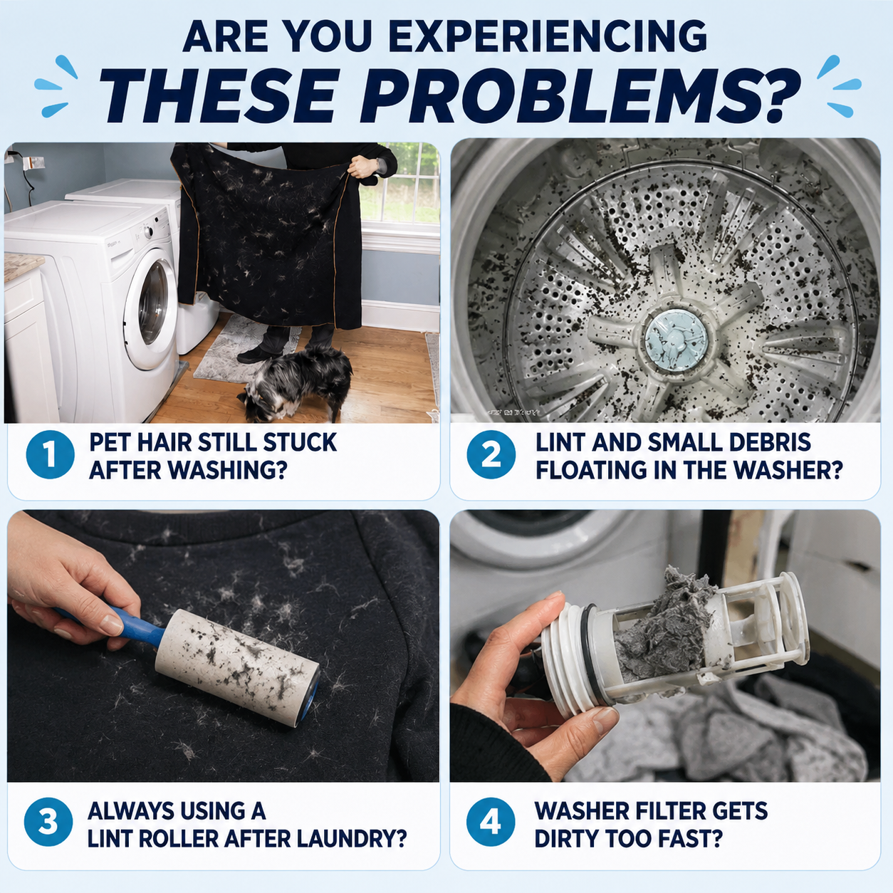 ⏰60% OFF TODAY🔥 Floating Lint Mesh Bag For Laundry - Clothes Cleaner Tool & Drain Catcher for Washer