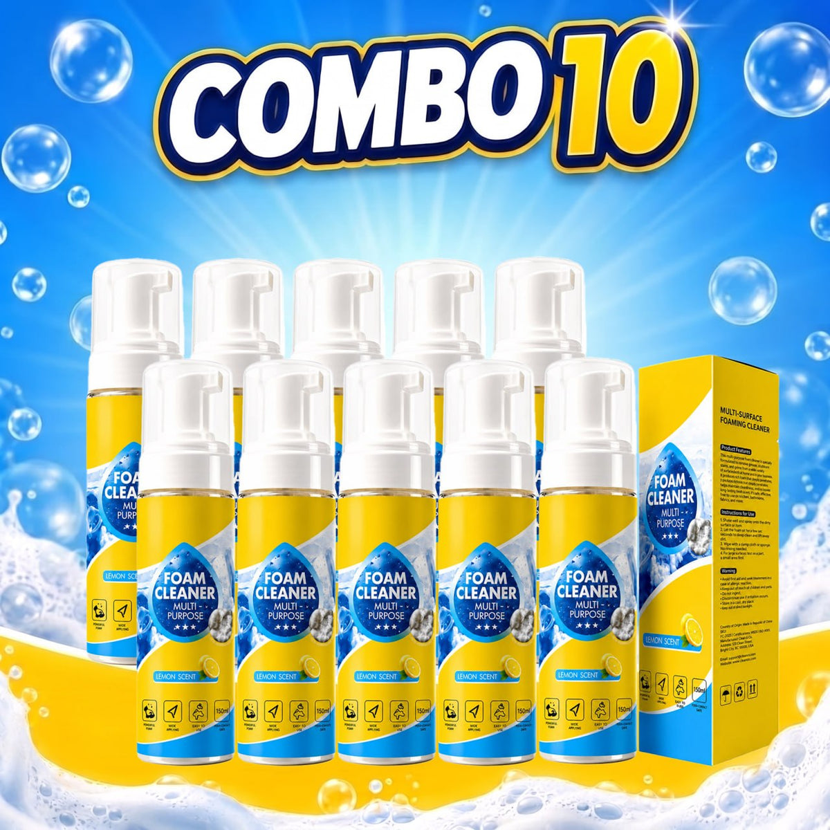 EXCLUSIVE 60% OFF +🎁 2026 Upgrade Ultimate Foam No-Rinse Cleaner 🏆Dissolves Grease in Seconds|Spray, Wipe & Done|Enzyme-Powered Chemical-Free