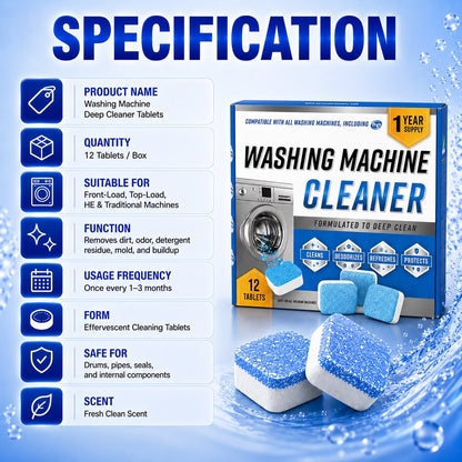 Washing Machine Deep Cleaner Tablets