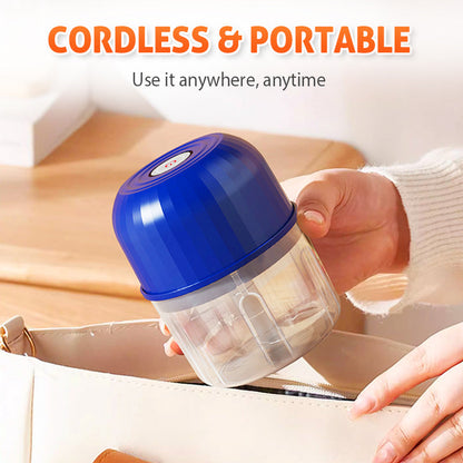 SUMMER SALE 70% OFF 🔥 Cordless Multifunctional Electric Garlic Chopper - Robust Motor & Stainless Steel Blades 🔪⏱️