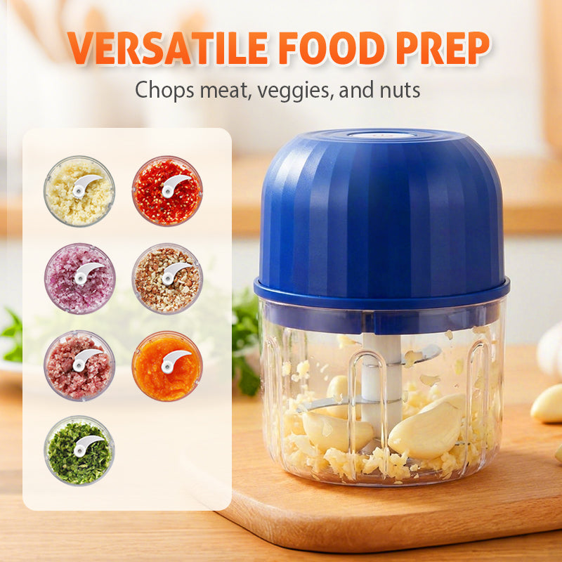 SUMMER SALE 70% OFF 🔥 Cordless Multifunctional Electric Garlic Chopper - Robust Motor & Stainless Steel Blades 🔪⏱️