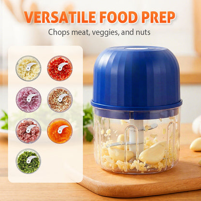 SUMMER SALE 70% OFF 🔥 Cordless Multifunctional Electric Garlic Chopper - Robust Motor & Stainless Steel Blades 🔪⏱️