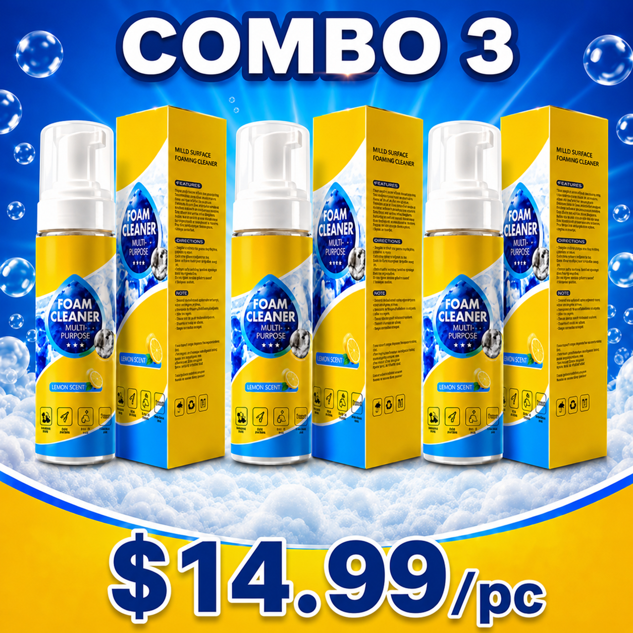 🔥Summer Kickoff: 70% OFF 🔥 Foam No-Rinse Cleaner