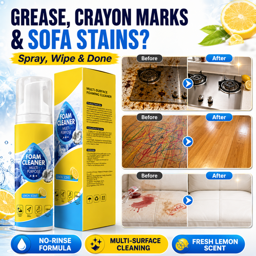 🔥Limited Summer Offer: 60% OFF🔥 Foam No-Rinse Cleaner - Spray, Wipe & Done