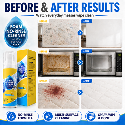 🔥Limited Summer Offer: 60% OFF🔥 Foam No-Rinse Cleaner - Spray, Wipe & Done